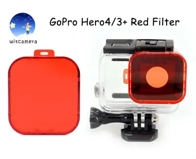 Hero Gear Diving กรองสำหรับ GoPro Hero 3 +/4 การกระทำ Camera (สีแดง) Hero Gear Diving Filter for GoPro Hero 3+/4 Action Camera (Red)
