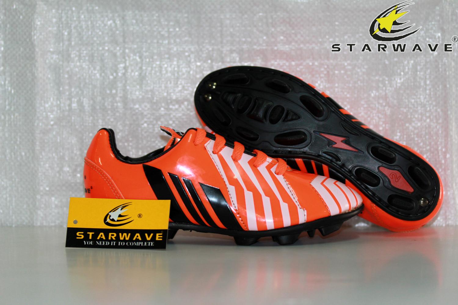 Starwave รองเท้า ฟุตบอลเด็ก (สตั๊ด ) Football Shoes SF62 เบอร์ 0.5  สีส้ม