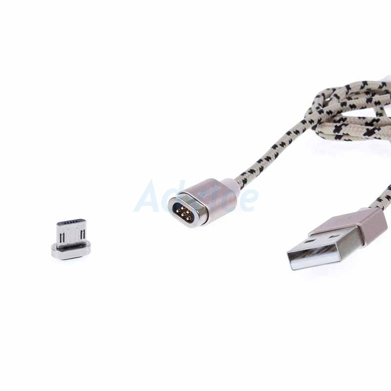 BASEUS Cable USB To Micro USB Magnetic (1M,INSNAP) สายชาร์จ Gold