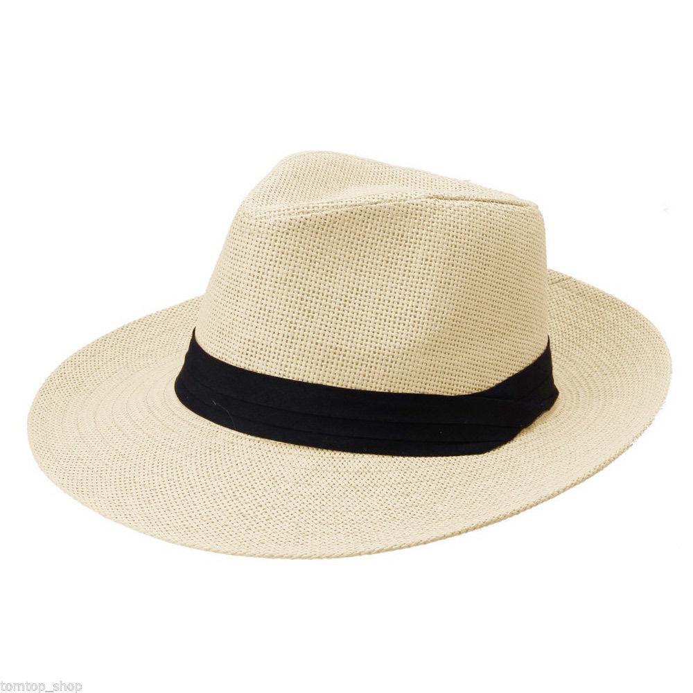 หมวกปานามา เบสิค Basic หมวกแฟชั่น หมวกปานามา หมวกสาน ใส่ได้ชาย-หญิง Straw fedora (ส่งจากไทย)