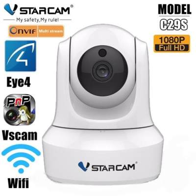 VStarcam C29S 1080 Full HD กล้อง IP แบบไร้สายกล้องวงจรปิดWiFi สีขาว