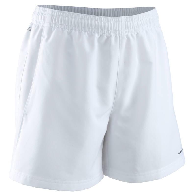 กางเกงขาสั้นเด็กสำหรับใส่เล่นเทนนิสรุ่น 100 (สีขาว)
