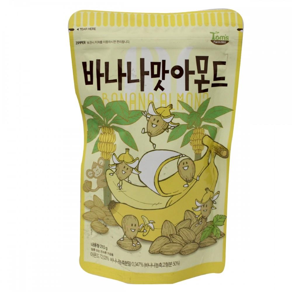 Tom's Banana Almond (바나나 아몬드) จากเกาหลี อัลมอนด์รสกล้วย 210 กรัม