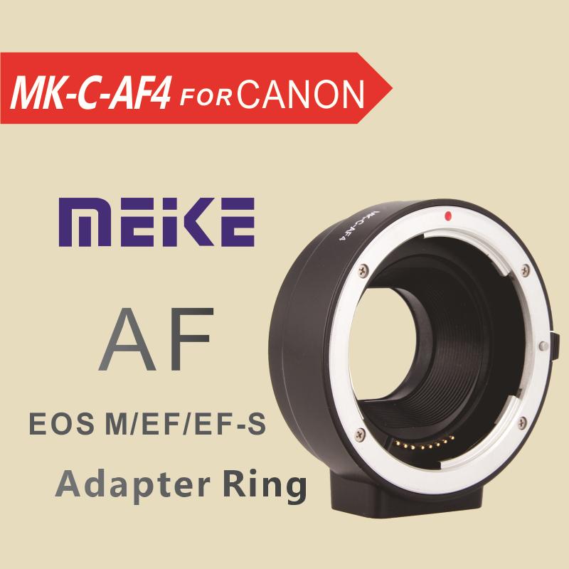 EOS-EOSM Meike MK-C-AF4 Auto Focus Mount Adapter Canon EOS EF EF-S Lens to Canon EOS M EF-M Mount Camera