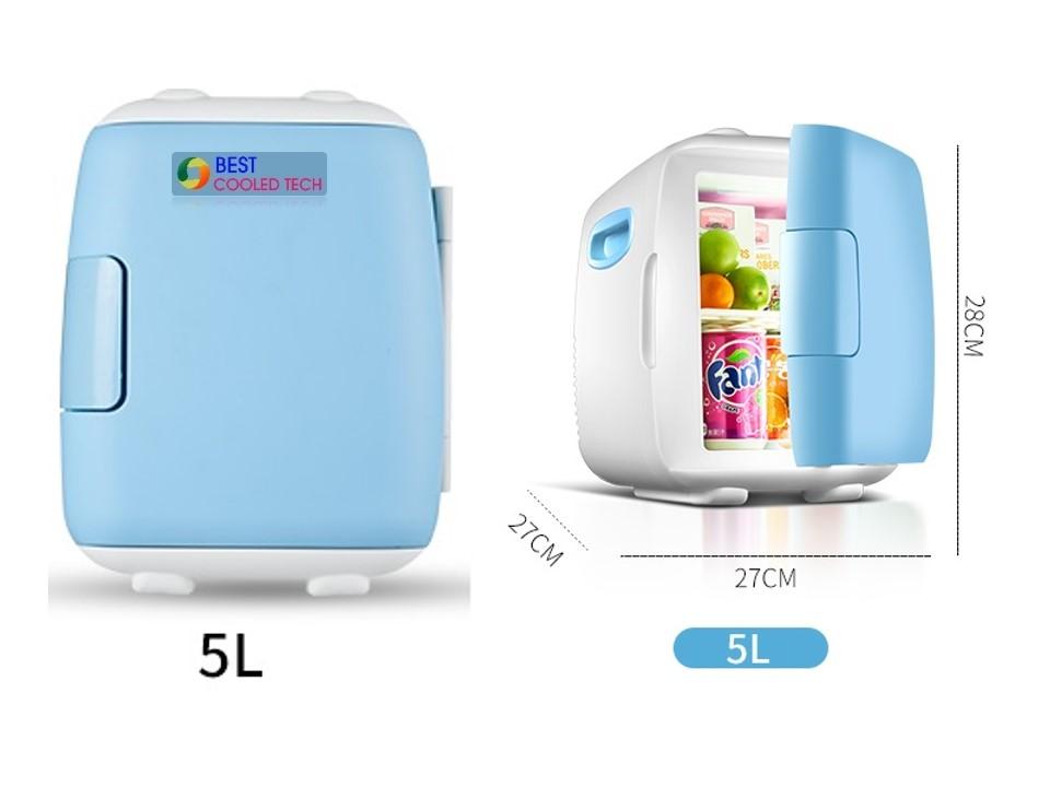 ตู้เย็นเล็กแบบพกพา ตู้เย็นเล็ก  ตู้เย็นเล็กรถยนต์  รุ่น Mini 5L   Car refrigerator สีฟ้า