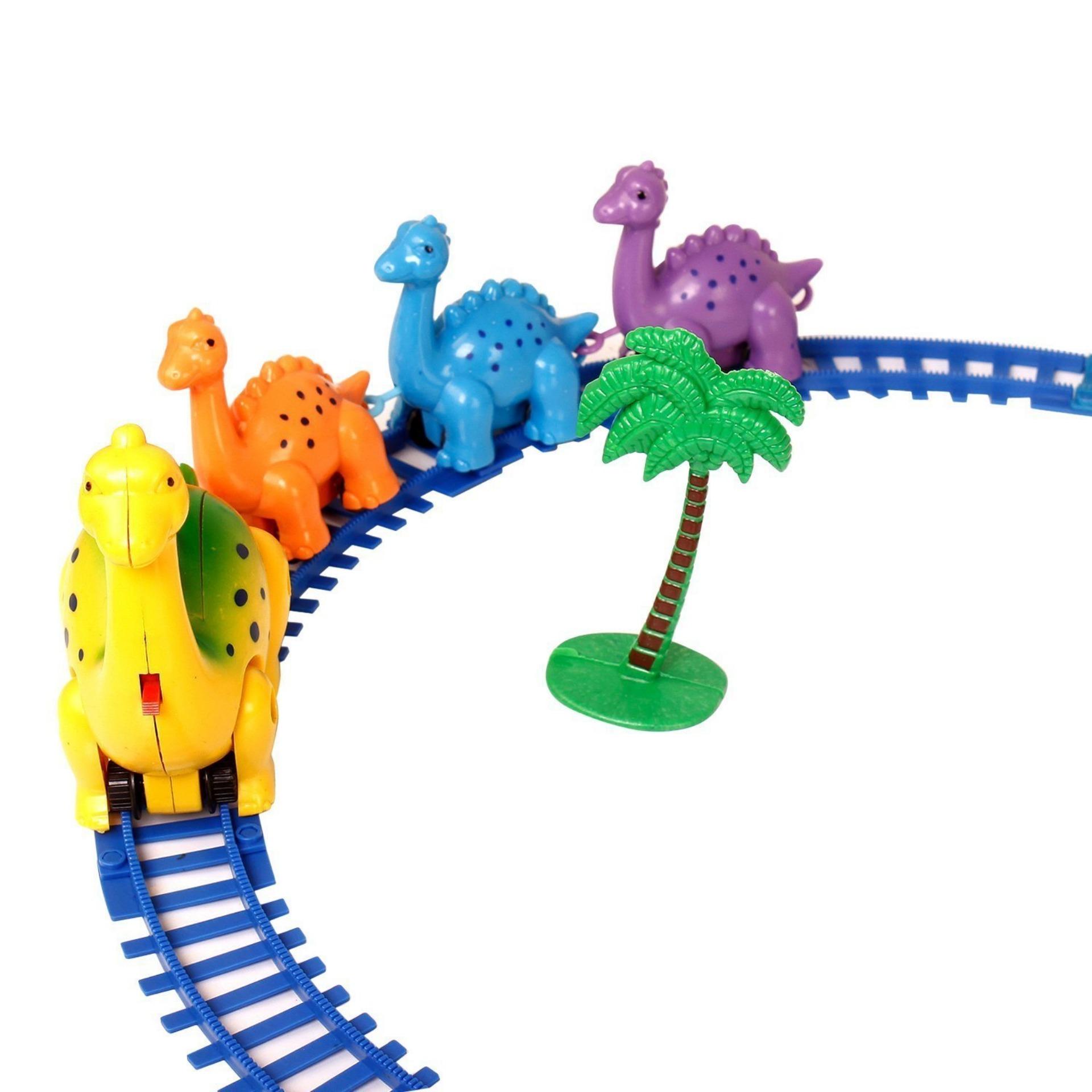 thetoy ชุดต่อ รถไฟ รูป ไดโนเสาร์ สำหรับคุณหนู ๆ ของเล่นเด็ก ของเล่นใส่ถ่าน