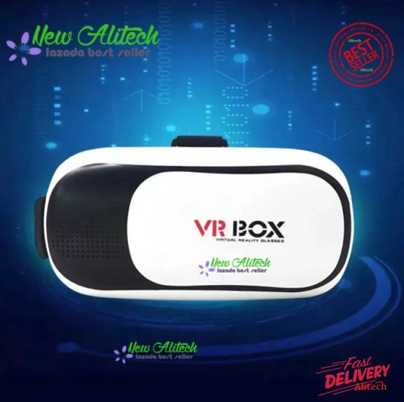 ภาพหน้าปกสินค้าNew Alitech VR Box แว่นตาสามมิติ 2.0 VR Glasses 3D Headset สำหรับสมาร์ทโฟน รองรับมือถือ ขนาด 4.7 - 6 นิ้ว (white)