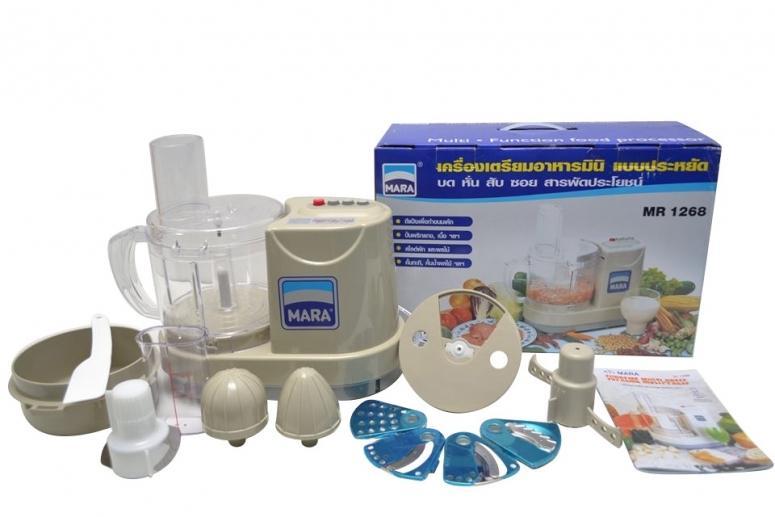แถม กล่องเก็บอาหารทรงสี่เหลี่ยม ล็อกแอนด์ล็อก 1ใบ  MARA เครื่องเตรียมอาหารมินิแบบประหยัด รุ่น MR1268 บด หั่น สับ ซอย สารพัดประโยชน์ 1 เครื่อง