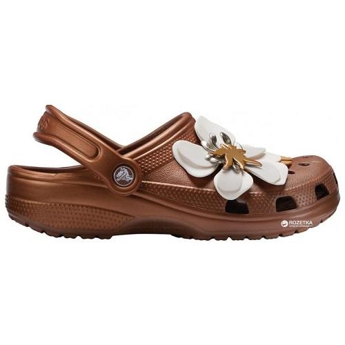 Classic Botanical Floral Clog Bronze-UNISEX