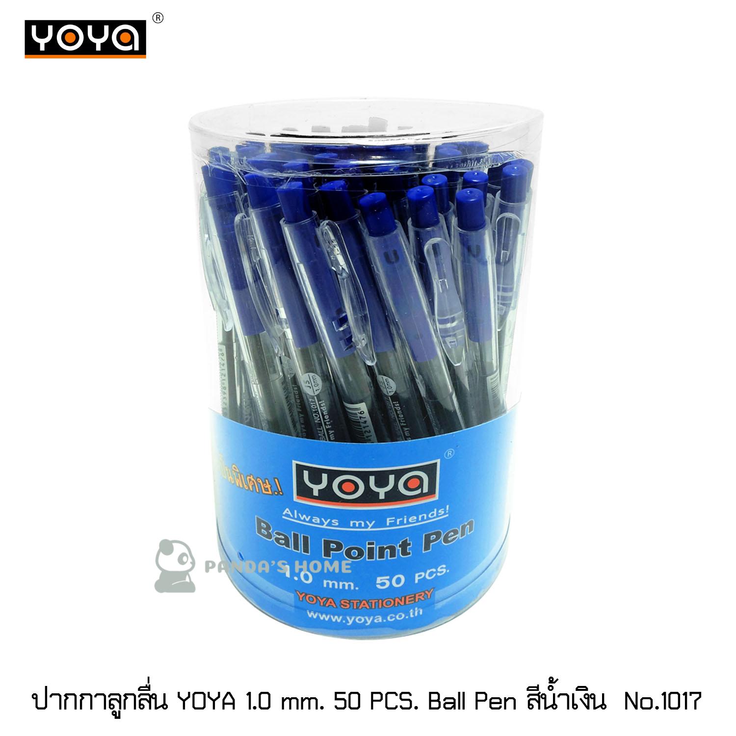 ปากกา ปากกาลูกลื่น YOYA 1.0 mm. 50 PCS. Ball Pen สีน้ำเงิน  No.1017 