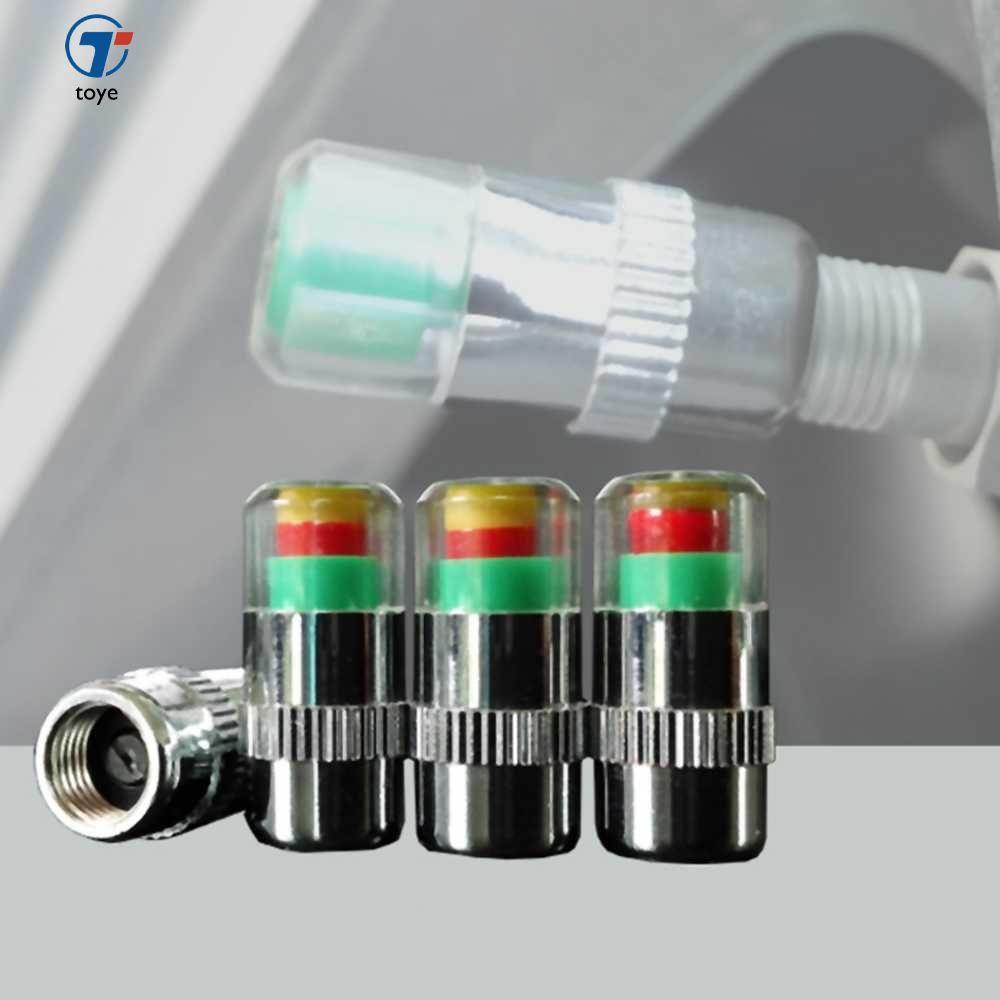 4x Auto Tire Tyre Pressure Monitor Valve Stems Caps Covers 32 PSI Sensor 3 Color - intl 4x Auto Tire Tyre Pressure Monitor Valve Stems Caps Covers 32 PSI Sensor 3 Color - intl