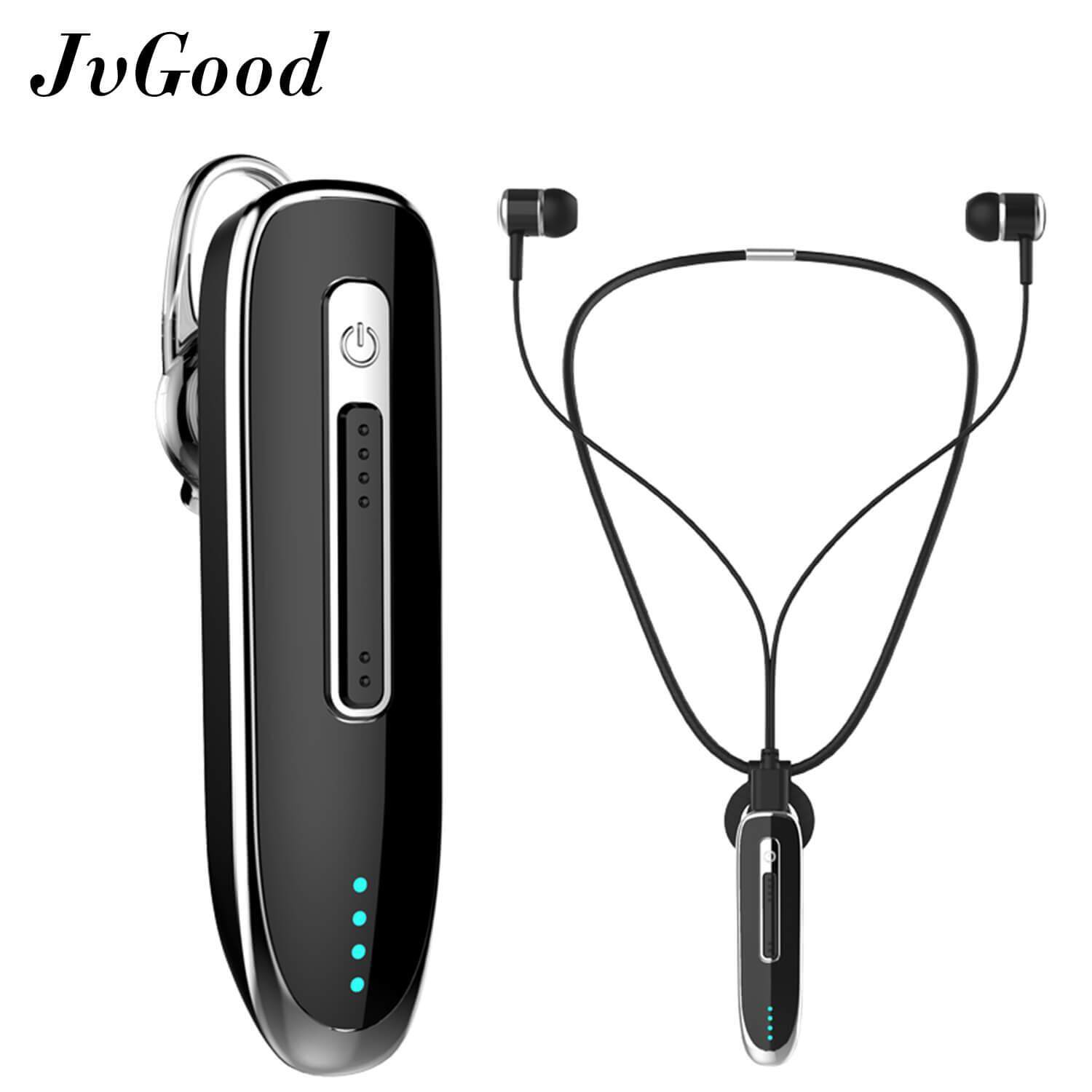 JvGood หูฟังบลูทูธไร้สาย Wireless Earbuds Necklace Earphones Bluetooth Headsets Hands-free Earphones Mono/Dual Channel Headphones Stereo Voice Announcement Large Battery