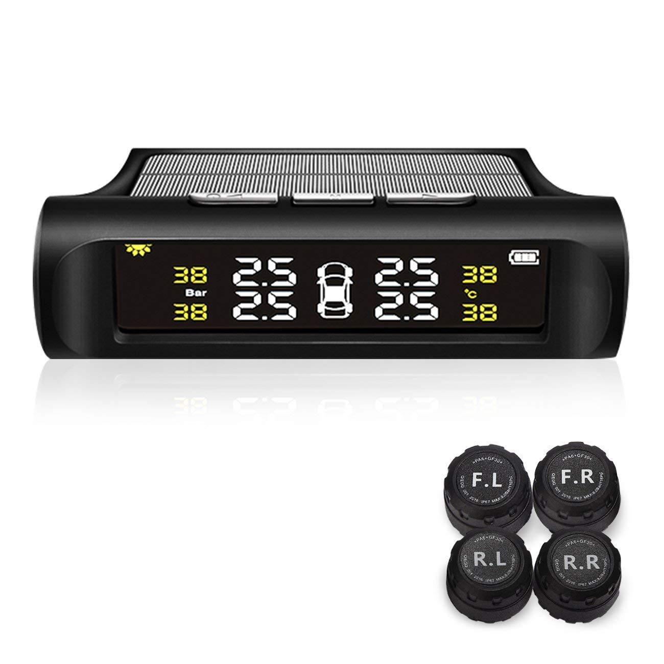 TPMS Tire Pressure Monitor System with 4 External Sensor with Temperature and Pressure