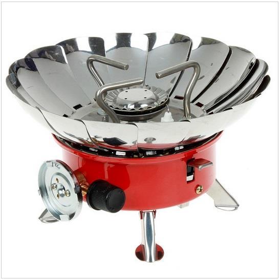 Linpingshop เตาแก๊สแบบพกพาเดินป่าแคมป์ปิ้ง พร้อมกระเป๋า Windproof Camping Stove