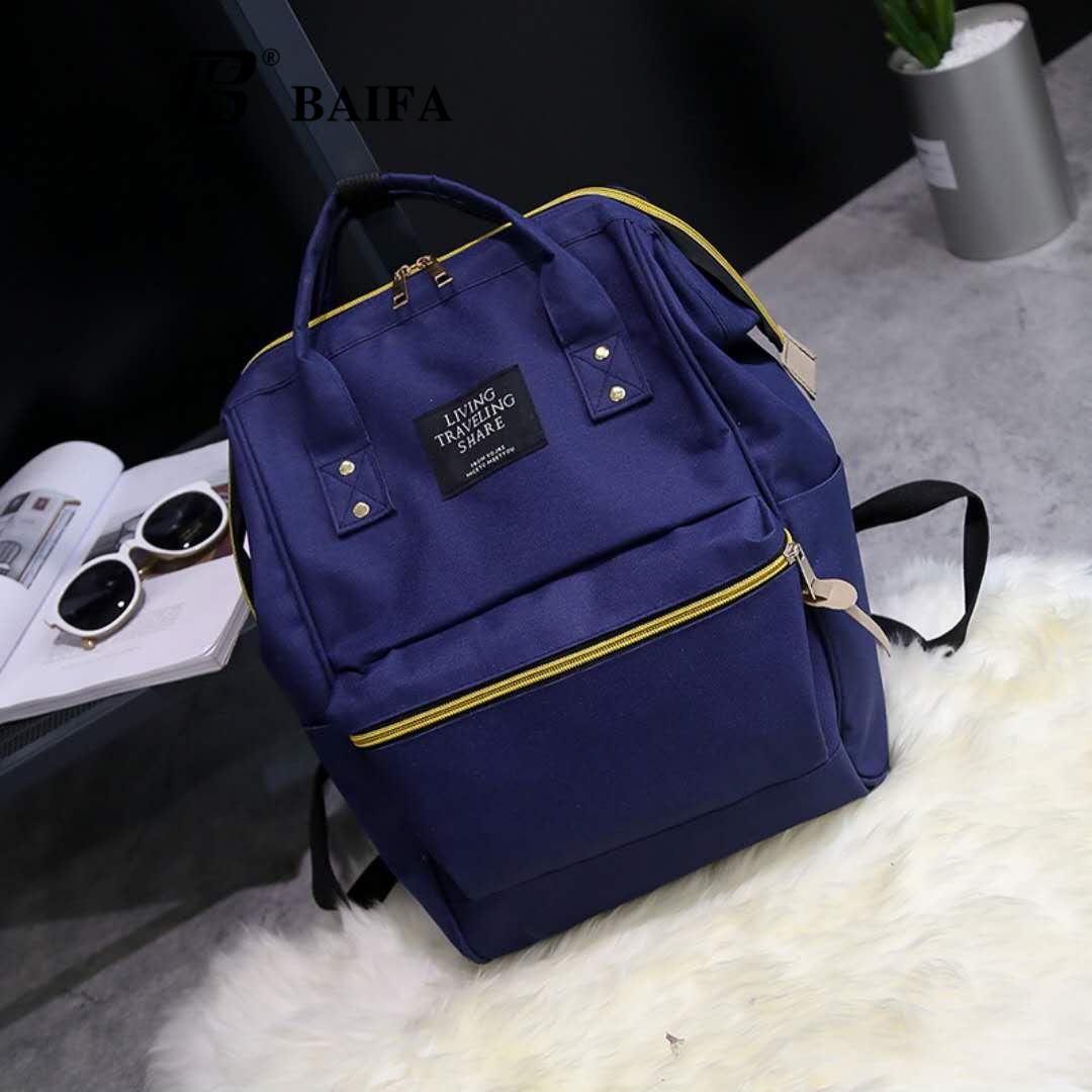 BAIFA SHOP กระเป๋า กระเป๋าเป้ กระเป๋าสะพายหลังสีกรม Woman Backpack NO. LT-02