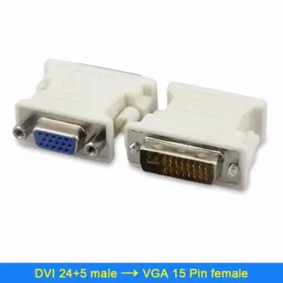 ตัวแปลง VGA 15pin (F) to DVI 24+5 (M) Converter