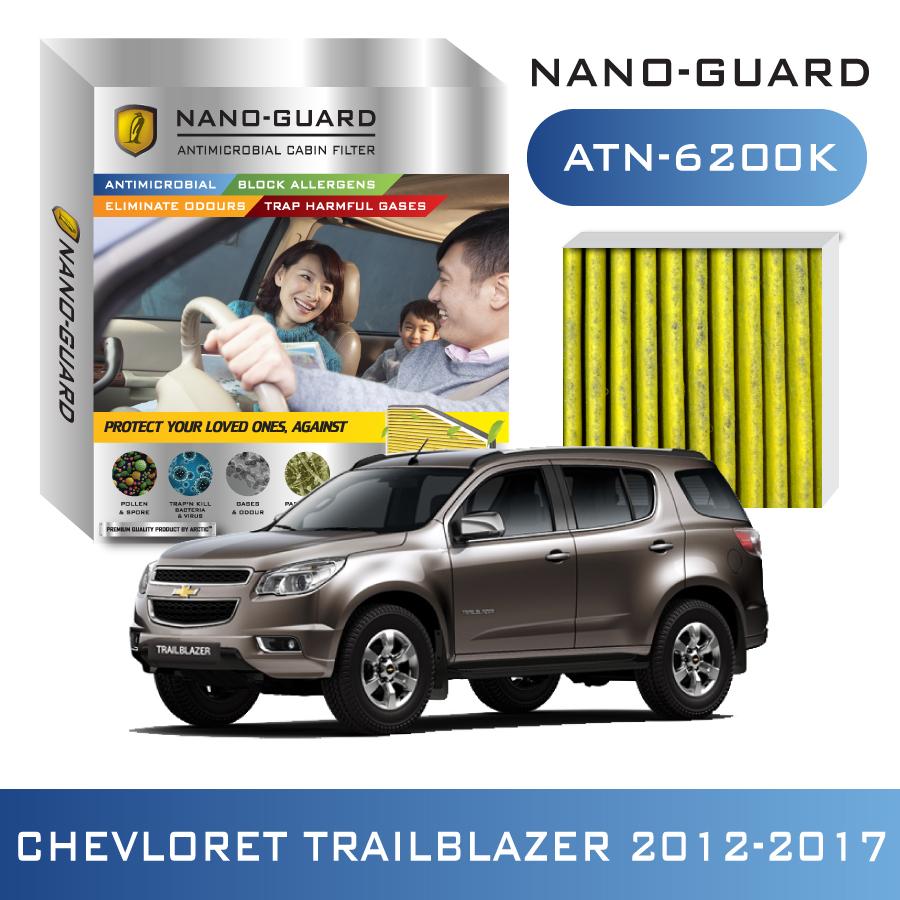 กรองแอร์ Chevrolet trailblazer (2012-2017) ATN-6200K ( ARCTIC NANO-GUARD FILTER  ฆ่าเชื้อโรค + ดูดกลิ่นเหม็น + ดักสารก่อภูมิแพ้)
