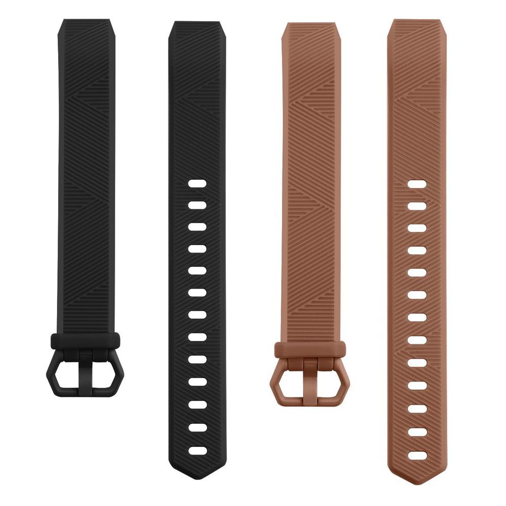 2 pcs Silicone Replacement Wristband Strap for Fitbit Alta HR Fitbit Ace Fitbit Alta Different Color Pack- นานาชาติ