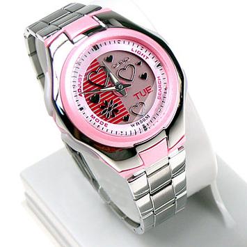 นาฬิกา Casio Poptone รุ่น LCF-10D-4AV นาฬิกาผู้หญิง สายแสตนเลส หน้าปัดชมพู รูปหัวใจ สุดน่ารัก (สินค้าขายดี) - มั่นใจ ของแท้ 100% ประกันศูนย์ 1 ปีเต็ม