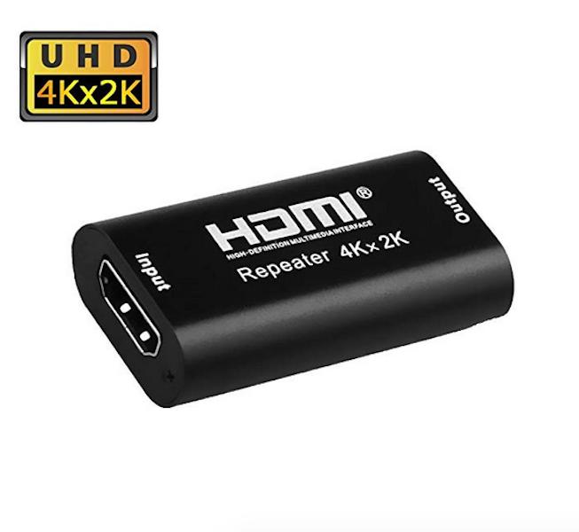 HDMI Repeater 4K UHD HDMI Female to Female HDMI Amplifier 40' HDMI Extender Up to 40 Meters Lossless Transmission for Oculus Rift and More