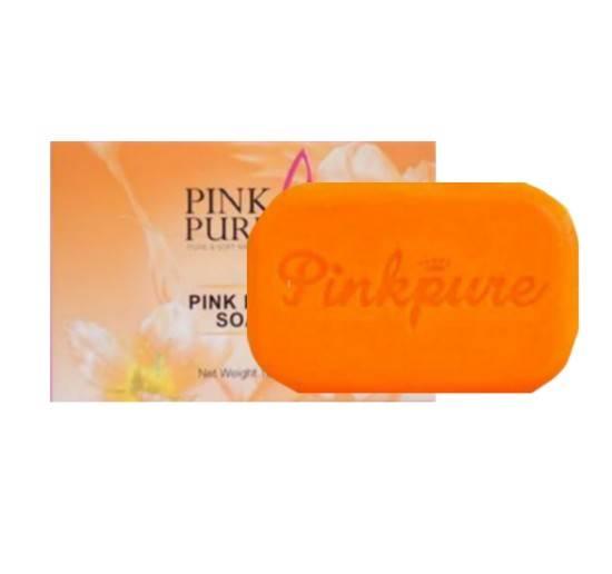 สบู่พิ้งเพียว Pink Pure Soap 100g ( 1 ก้อน )