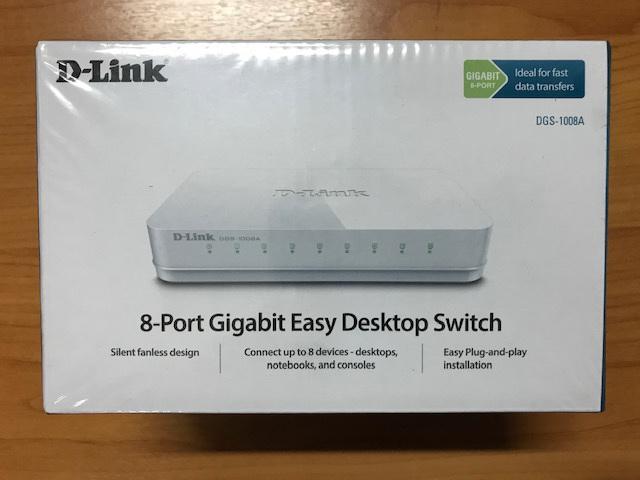D-Link Switch HUB 8 Port 10/100/1000 GIGABIT EASY DESKTOP SWITCH รุ่น DGS-1008A
