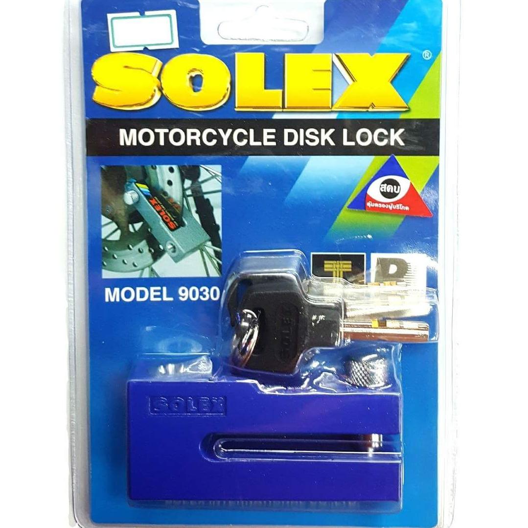 PA  กันขโมยมอไซค์ กุญแจล็อคดิสเบรก รถจักรยานยนต์ ล็อคดิสSOLEX รุ่น9093 (สีน้ำเงิน) แข็งแรงทน