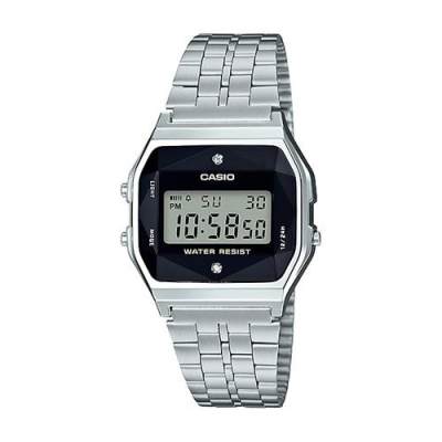 ดูภาพ Casio นาฬิกาข้อมือผู้หญิง สายสแตนเลส สีเงิน รุ่น A159WAD-1DF เพิ่มเติม Casio นาฬิกาข้อมือผู้หญิง สายสแตนเลส สีเงิน รุ่น A159WAD-1DF