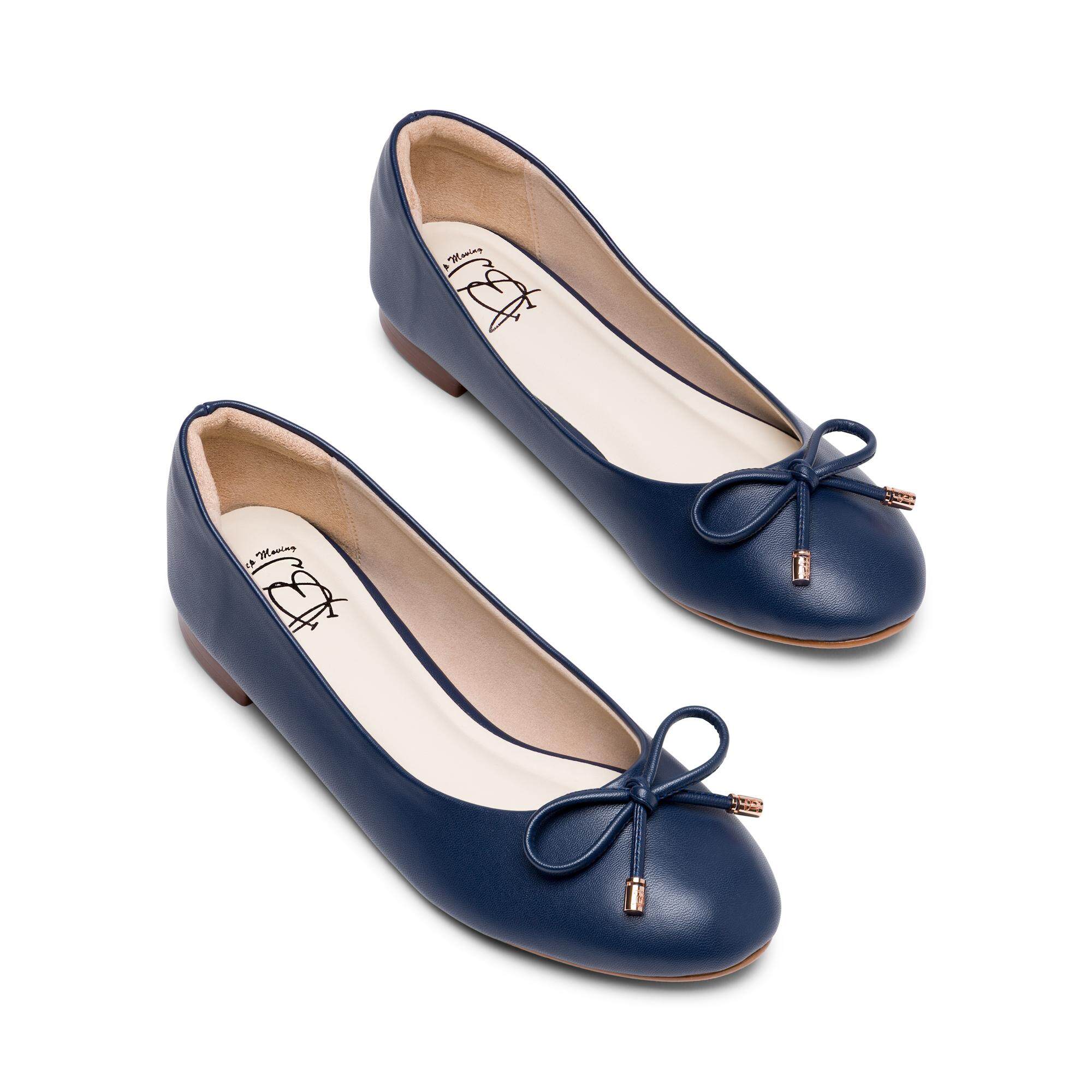 Ms.Choo Flats Mary Midnight Blue/ รองเท้าส้นเตี้ย / รองเท้าบัลเล่ต์ / รองเท้าคัทชู นุ่ม สวมใส่สบาย สีกรม