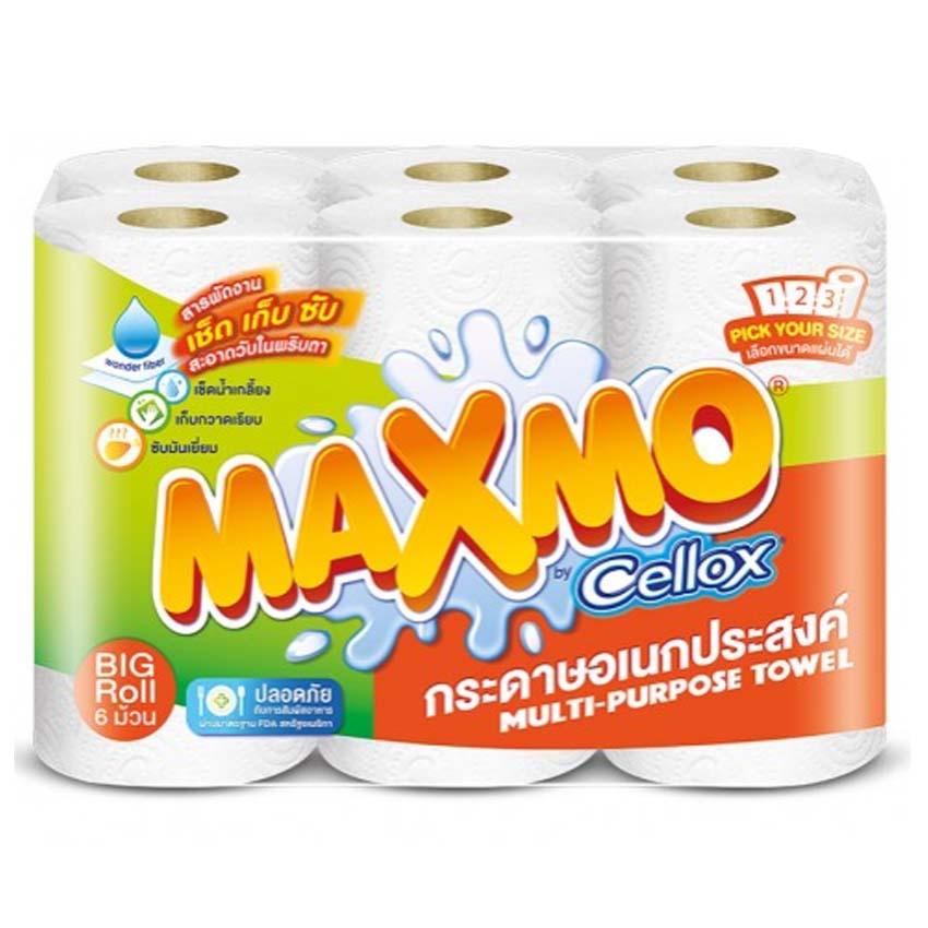 MAXMO แม็กซ์โม่ กระดาษอเนกประสงค์ Pink Your Size 6 ม้วน จำนวน 2 แพ็ค