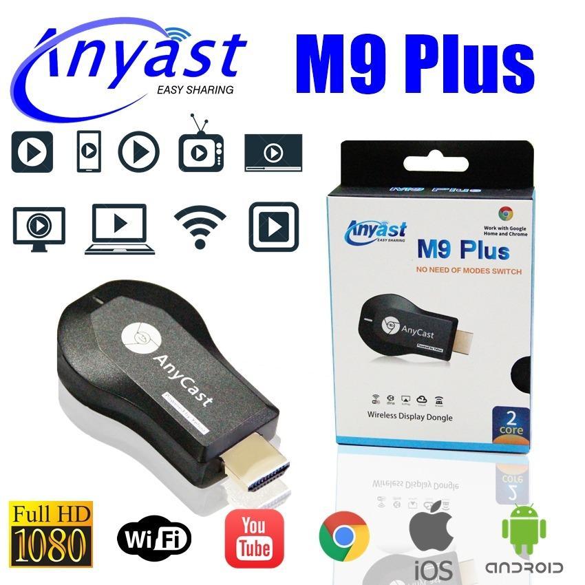 ตัวแปลงสัญญาณภาพ Anycast M9 Plus ล่าสุด 2018 HDMI WIFI Display ต่อมือถือไปทีวี ไม่ต้องลงแอพ รองรับ iPhone/iPad Google Chrome Android