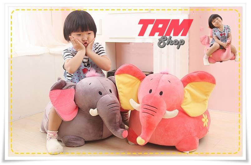 TAM เก้าอี้เด็ก เก้าอี้หัดนั่ง เบาะเด็ก เบาะตุ๊กตา ของเล่นเด็ก ของใช้เด็ก โซฟาสำหรับเด็ก ช้าง 1 ตัว