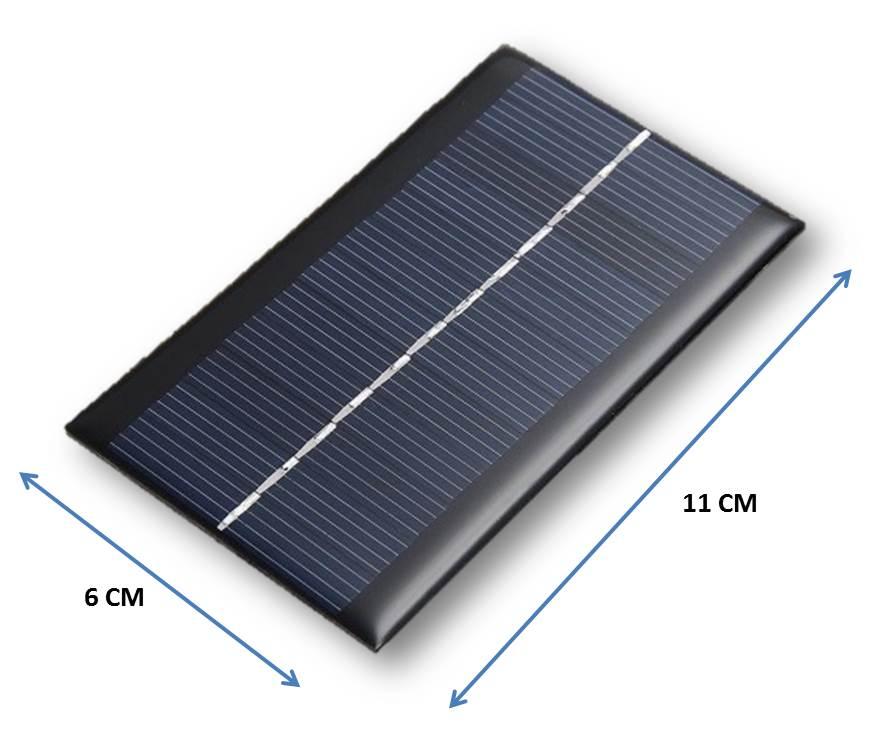 แผงโซล่าเซลล์ 1W  สำหรับชาร์จไฟ 6V (Solar Cell)