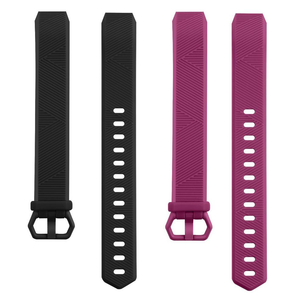 2 pcs Silicone Replacement Wristband Strap for Fitbit Alta HR Fitbit Ace Fitbit Alta Different Color Pack- นานาชาติ