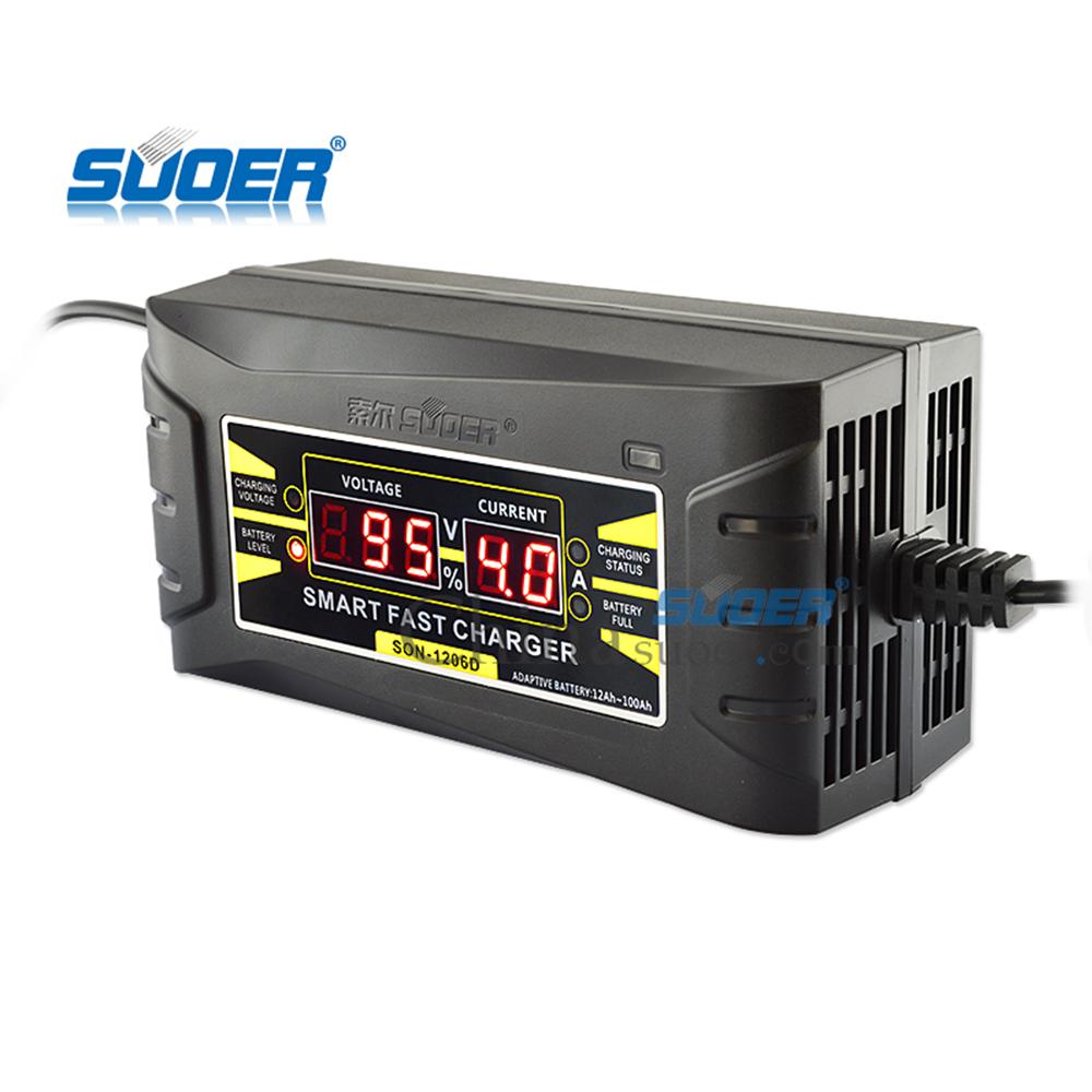 ครื่องชาร์จแบตเตอรี่ขนาด 12 โวลท์ 6 แอมป์ Smart Fast charger รุ่น SON-1206D+(Suoer)