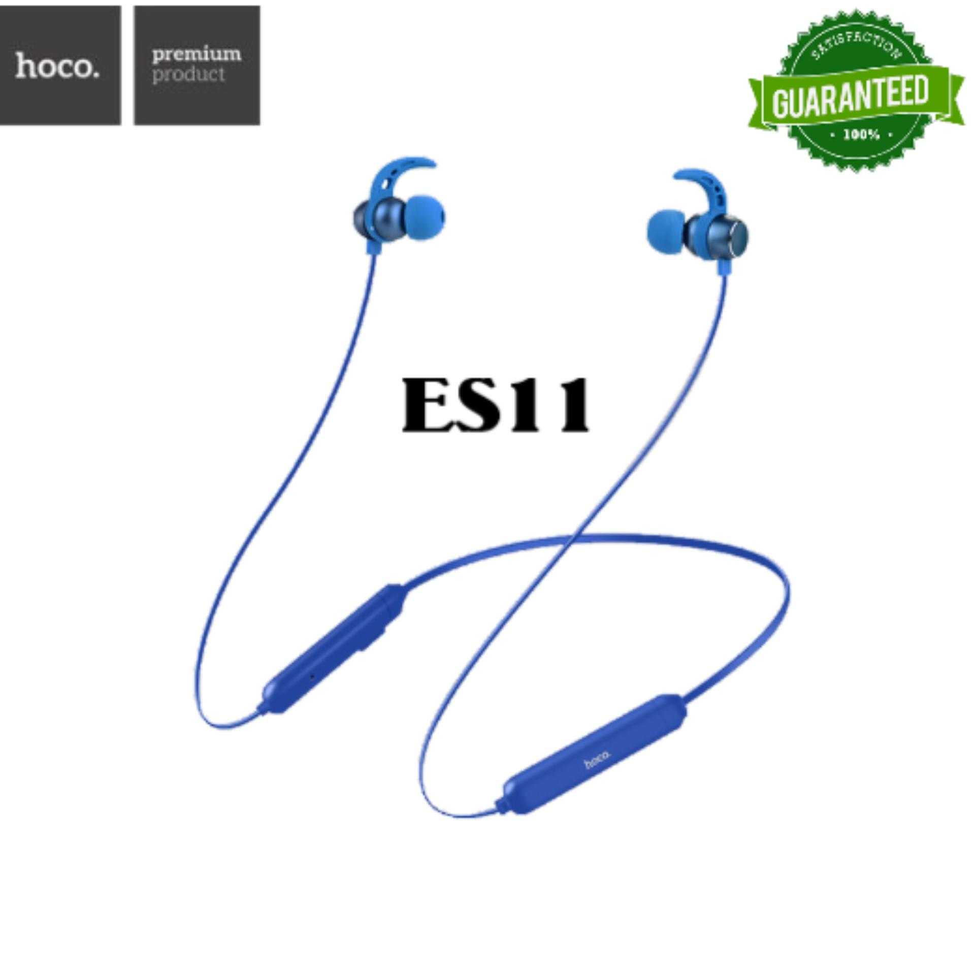 Hoco es11 หูฟังบลูทูธแบบ In-Ear Sport กันน้ำ กันเหงื่อ ของแท้ (blue สีน้ำเงิน)