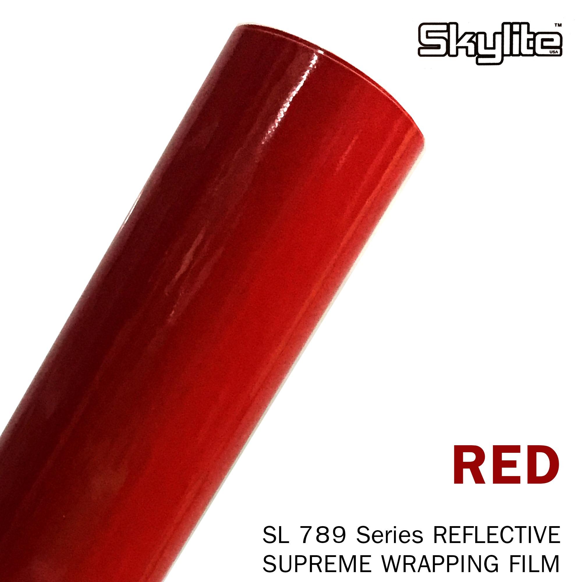 Skylite สติกเกอร์สะท้อนแสงสำหรับติดรถ สีแดง (30x122cm.)