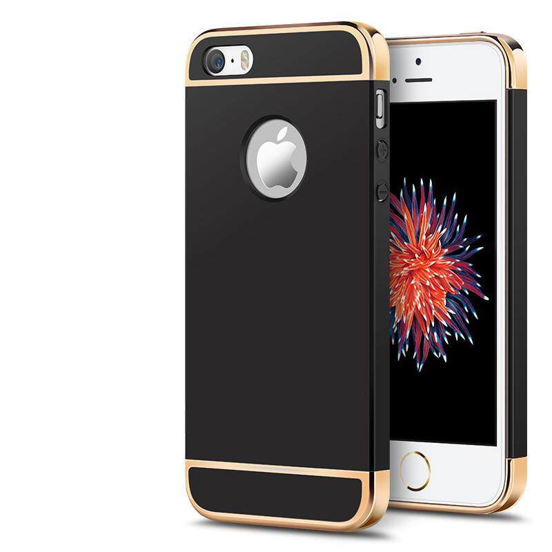 Case Apple iPhone 5 / 5s เคสกันกระแทก แบบไม่หนา สีเมทัลลิค หัว-ท้าย (ประกบ 3 ชิ้น)