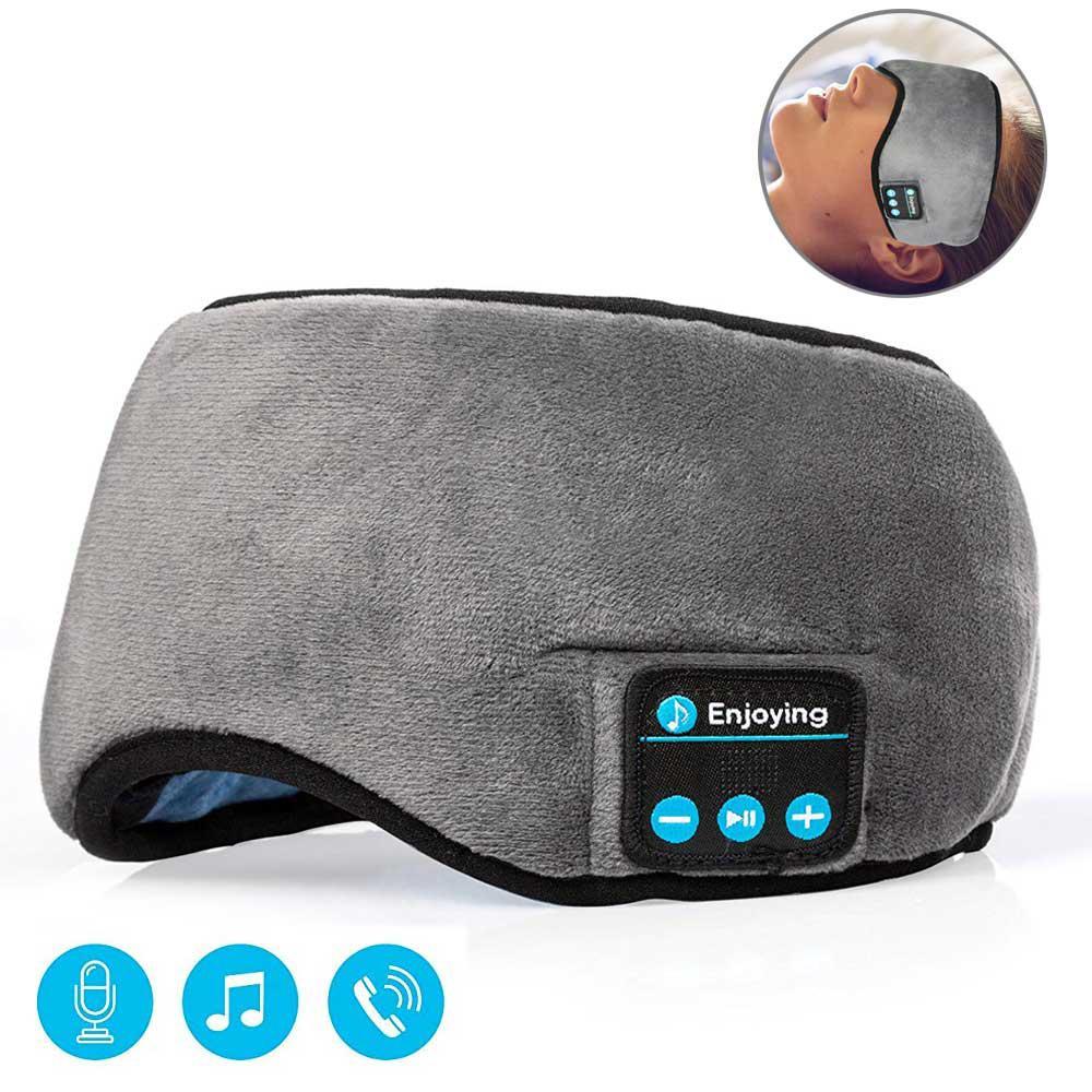 OutFlety Bluetooth Sleep เพลงนอนหลับผ้าปิดตา Leisure ชุดหูฟังชุดกลองแบบพับได้ไมโครโฟนล้างทำความสะอาดได้สำหรับเดินทาง