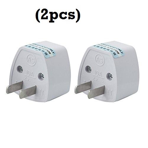Universal US EU AU UK Plug Adapter Converter AC Travel Power Electrical Socket Outlets (2pcs)