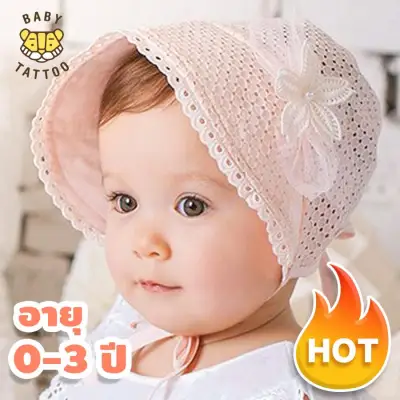 BABY TATTOO Beanie New Lace Floral Beanie princess hat Palace 0-3 years Girl newborn Hot cute baby
