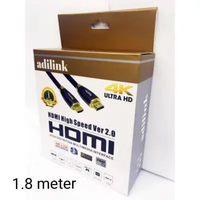 adilink สาย HDMI เวอร์ชั่น 2.0 รองรับ 4K ,3D HIGH SPEED ใช้ได้กับ โทรทัศน์ คอมพิวเตอร์ และ อุปกรณ์ทุกอย่างที่มีช่อง HDMI CABLE V2.0 1.8เมตร-20เมตร