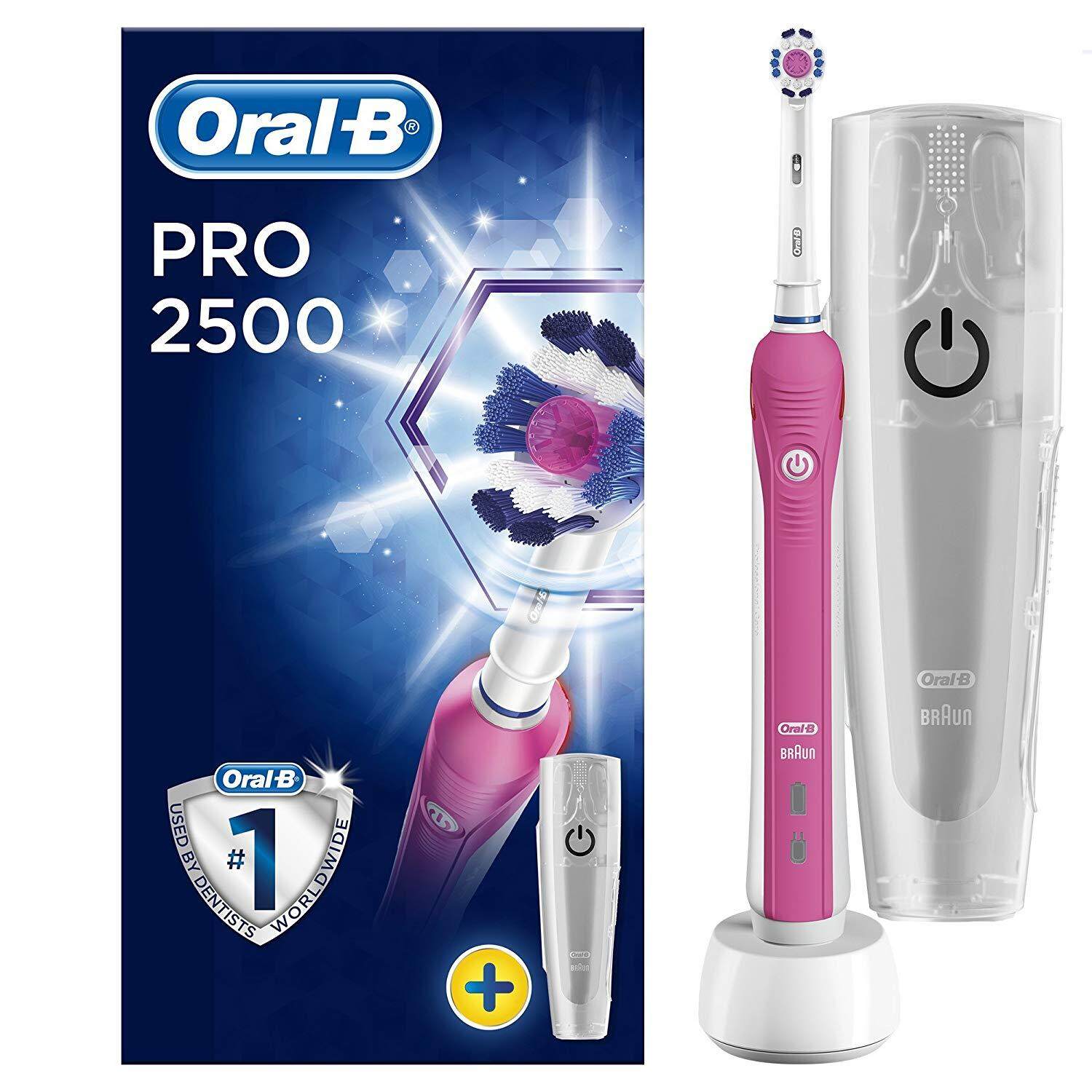  พะเยา แปรงสีฟันไฟฟ้า Oral B รุ่น Pro 2 2500N CrossAction Electric Toothbrush Rechargeable Powered By Braun