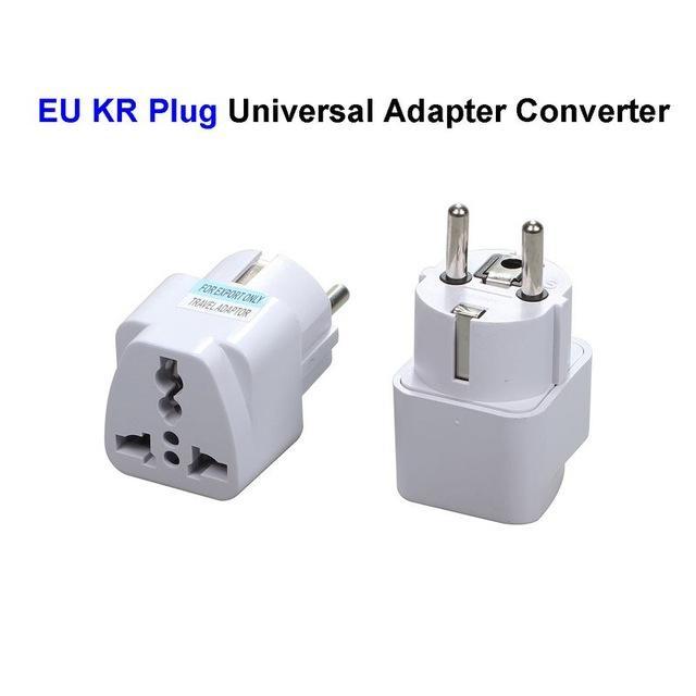 US/Korea to EU European  AC Power Plug Travel Wall Adapter Converter Fad.