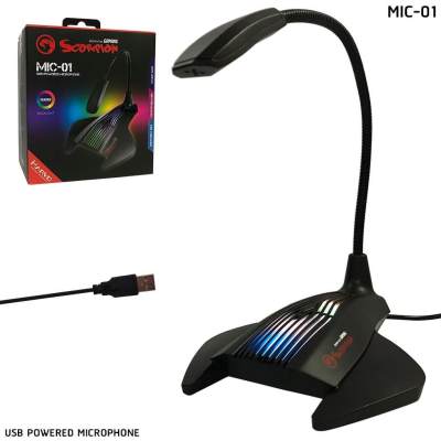 ดูภาพ ไมโครโฟน ตั้งโต๊ะ ระบบ Omnidirectional MARVO รุ่น MIC-01 มีไฟ เชื่อมต่อผ่าน USB เพิ่มเติม ไมโครโฟน ตั้งโต๊ะ ระบบ Omnidirectional MARVO รุ่น MIC-01 มีไฟ เชื่อมต่อผ่าน USB