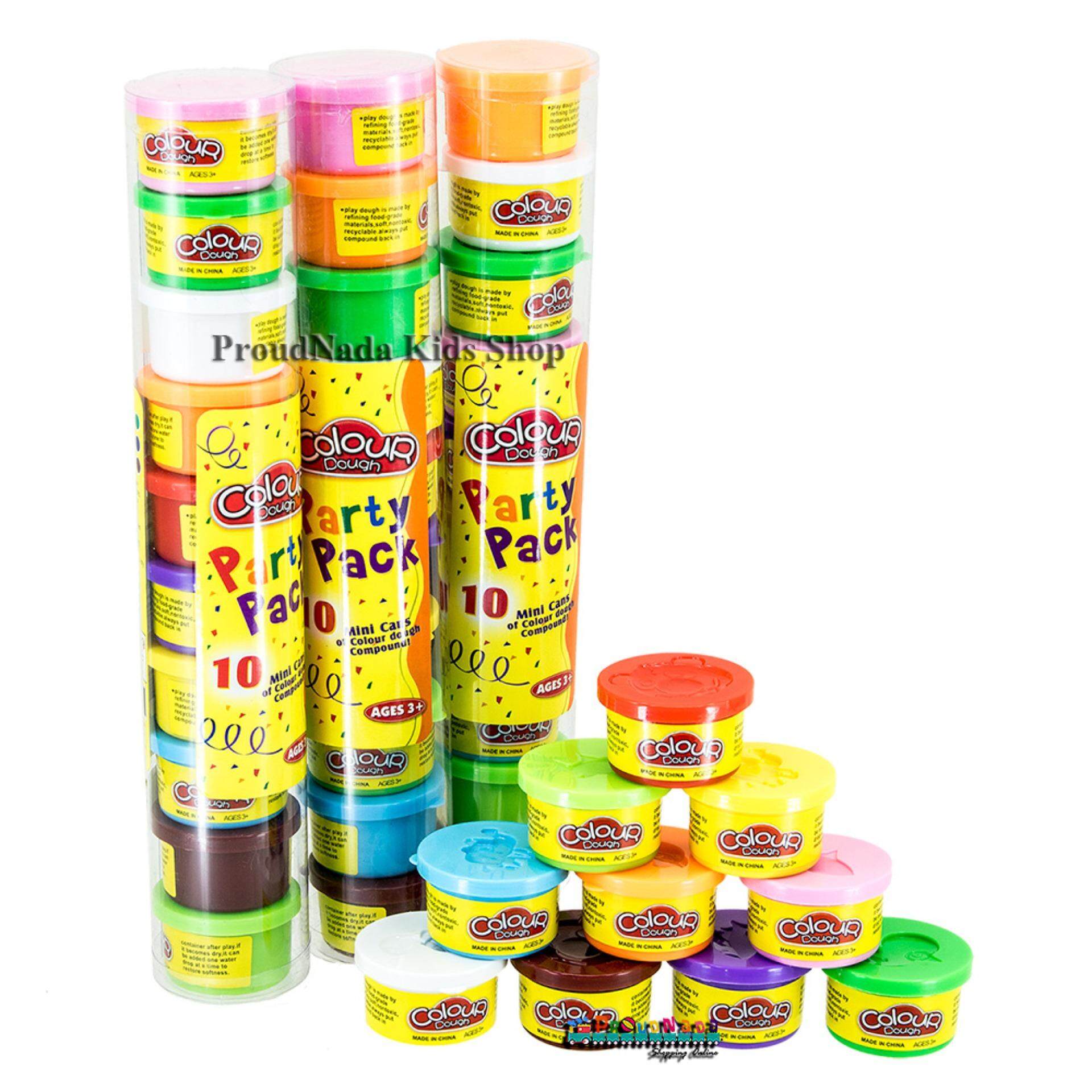 ProudNada Toys แป้งโดว์ 10 สี Colour Dough Party Pack 10 Mini Cans NO.6610