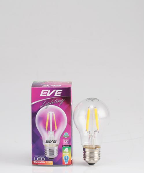 EVE หลอดแอลอีดี ฟิลาเมนต์ ทรง GLS 4 วัตต์ E27 LED filament GLS 4W warmwhite E27 เหลือง