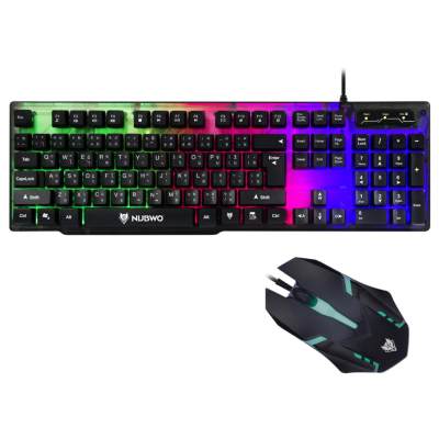NUBWO INFAREZ NKM-300 ชุดคีบอร์ดมีไฟเกมส์มิ่ง + เม้าส์มีไฟเกมส์มิ่ง KEYBOARD AND MOUSE GAMING COMBO SET !! NEW !! ชุดสุดคุ้ม