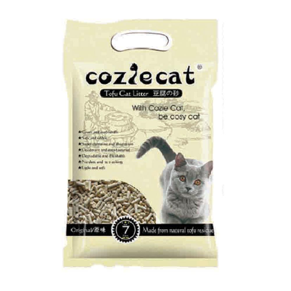 ทรายแมวเต้าหู้ Coziecat 7L. กลิ่นออริจินัล ไร้ฝุ่น ดูดซับได้ดี ทิ้งลงชักโครกได้
