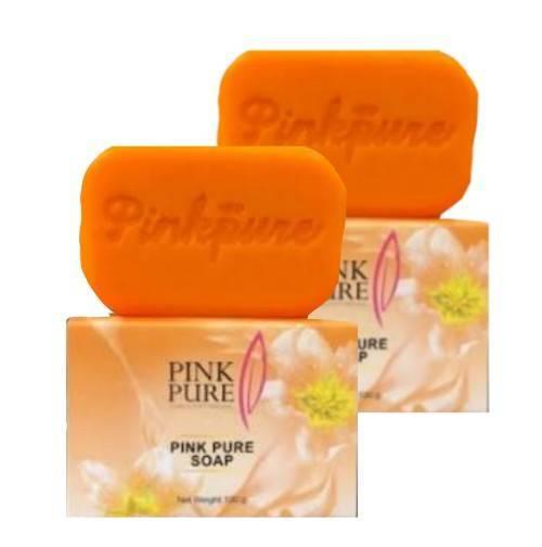  สบู่พิงค์เพียว ลดฝ้า Pink pure soap 100 กรัม (2 ก้อน )